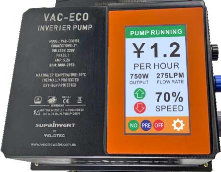 MXB Eco Series Pump Cost Screen